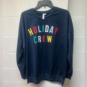 Men's Holiday Crewneck Sweater - Navy